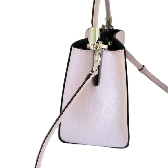 Kate Spade KN244 Phoebe Refined Leather Small Top Handle Satchel Frozen Lilac - Picture 5 of 7